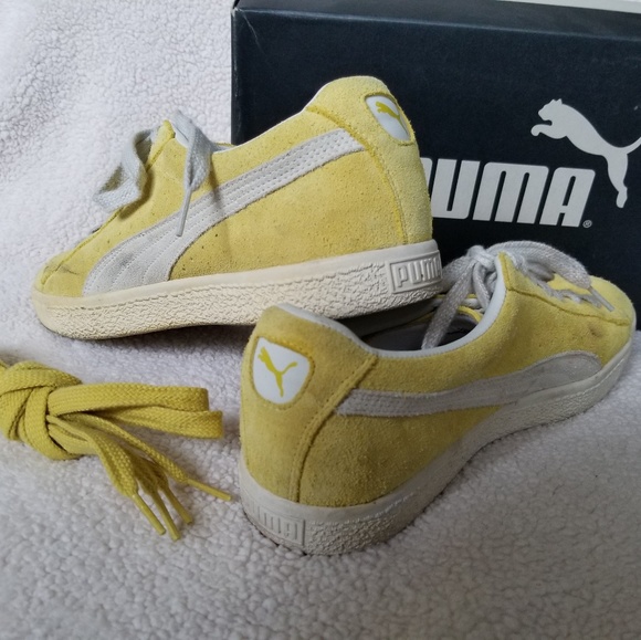 mustard yellow puma suede